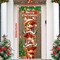 Christmas Door Cover Decorations, Cute Xmas Front Door Highland Cow Banner Covering, Fabric Christmas Door Hanging Banner Decor Indoor Outdoor Xmas Party Supplies Decorations 72.8x35.4 Inch